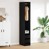 Guardaroba Rovere Nero 50 x 30 x 200 cm Legno truciolato