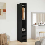 Guardaroba Rovere Nero 50 x 30 x 200 cm Legno truciolato