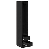 Guardaroba Rovere Nero 50 x 30 x 200 cm Legno truciolato