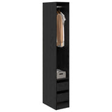 Guardaroba Rovere Nero 50 x 30 x 200 cm Legno truciolato