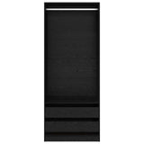 Guardaroba Rovere Nero 80 x 50 x 200 cm Legno truciolato