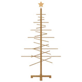 Albero di Natale in legno con supporto Marrone 150 cm Bambù