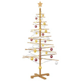 Albero di Natale in legno con supporto Marrone 150 cm Bambù