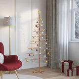 Albero di Natale in legno con supporto Marrone 180 cm Bambù