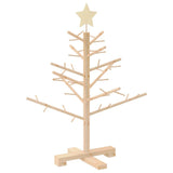 Albero di Natale in legno Naturale 75 cm Legno di pino massello