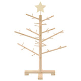 Albero di Natale in legno Naturale 75 cm Legno di pino massello
