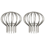 Protezione Foglie per Grondaia 2 pcs Argento 75 mm