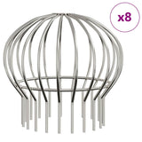 Protezione Foglie per Grondaia 8 pcs Argento 160 mm