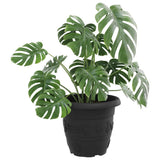 Vaso Rotondo per Fiori 6 pcs Nero  34 x 28 cm Plastica