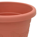 Vaso Rotondo per Fiori 24 pcs Rosso Mattone  22 x 18 cm