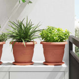 Vaso Rotondo per Fiori 24 pcs Rosso Mattone  22 x 18 cm