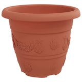 Vaso Rotondo per Fiori 24 pcs Rosso Mattone  22 x 18 cm