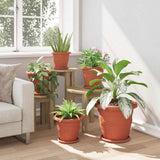 Vaso Rotondo per Fiori 24 pcs Rosso Mattone  26 x 21.5 cm