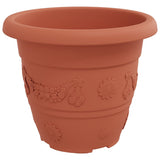 Vaso Rotondo per Fiori 24 pcs Rosso Mattone  26 x 21.5 cm