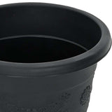 Vaso Rotondo per Fiori 24 pcs Nero  26 x 21.5 cm Plastica