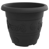 Vaso Rotondo per Fiori 24 pcs Nero  30 x 25 cm Plastica