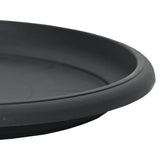 Vassoio Rotondo per Fiori 6 pcs Nero  14 x 2 cm Plastica