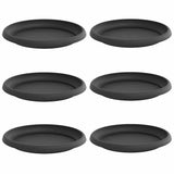 Vassoio Rotondo per Fiori 6 pcs Nero  14 x 2 cm Plastica