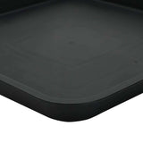 Vassoio Quadrato per Fiori 24 pcs Nero 36 x 36 x 2.5 cm