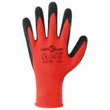 Guanti da Lavoro 24 pcs Rosso e Nero 7 / S