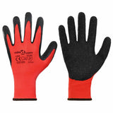 Guanti da Lavoro 24 pcs Rosso e Nero 8 / m