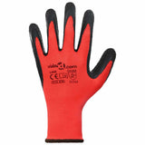 Guanti da Lavoro 24 pcs Rosso e Nero 8 / m