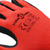 Guanti da Lavoro 24 pcs Rosso e Nero 11 / XXL