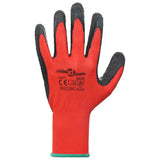 Guanti da Lavoro 24 pcs Rosso e Nero 11 / XXL