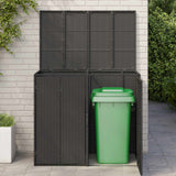 Cassa per Spazzatura 2 pcs Nero 130 x 80 x 115 cm Polietilene