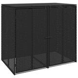 Cassa per Spazzatura 2 pcs Nero 130 x 80 x 115 cm Polietilene