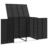 Cassa per Spazzatura 2 pcs Nero 130 x 80 x 115 cm Polietilene