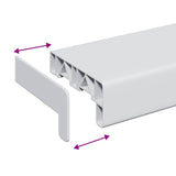 Soglia della Finestra Bianco 160 x 10 x 4,5 cm PVC