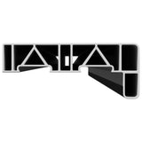 Soglia della Finestra Nero con venatura in legno PVC