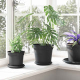 Vasi per Piante 6 pcs Nero  19 x 16 cm Plastica