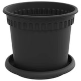 Vasi per Piante 24 pcs Nero  15 x 12 cm Plastica