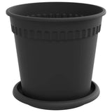 Vasi per Piante 24 pcs Nero  17 x 14 cm Plastica
