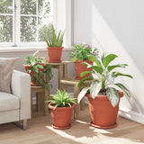 Vasi per Piante 6 pcs Rosso Mattone  26 x 21.5 cm Plastica