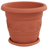 Vasi per Piante 6 pcs Rosso Mattone  30 x 25 cm Plastica