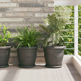 Vasi per Piante 6 pcs Nero  30 x 25 cm Plastica