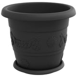 Vasi per Piante 6 pcs Nero  30 x 25 cm Plastica