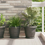 Vasi per Piante 6 pcs Nero  34 x 28 cm Plastica