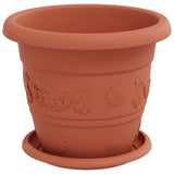 Vasi per Piante 24 pcs Rosso Mattone  22 x 18 cm Plastica