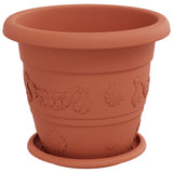 Vasi per Piante 24 pcs Rosso Mattone  26 x 21.5 cm Plastica