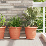 Vasi per Piante 24 pcs Rosso Mattone  34 x 28 cm Plastica