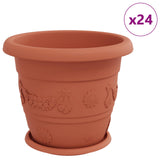 Vasi per Piante 24 pcs Rosso Mattone  34 x 28 cm Plastica