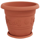 Vasi per Piante 24 pcs Rosso Mattone  34 x 28 cm Plastica