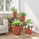 Vasi per Piante 24 pcs Rosso Mattone  39 x 32 cm Plastica