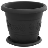 Vasi per Piante 24 pcs Nero  22 x 18 cm Plastica