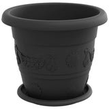 Vasi per Piante 24 pcs Nero  26 x 21.5 cm Plastica
