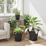 Vasi per Piante 24 pcs Nero  30 x 25 cm Plastica